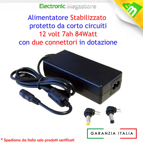 Alimentatore 12v 0a 84w - dc,